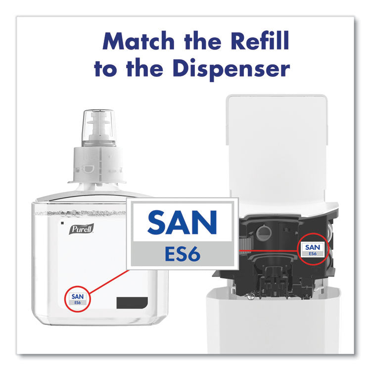ES6 Touch Free Hand Sanitizer Dispenser, 1,200 mL, 5.25 x 8.56 x 12.13, White