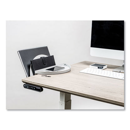 Standing Desk File Organizer, 2 Sections, Letter Size, 12 x 9.69 x 7.11, Gray