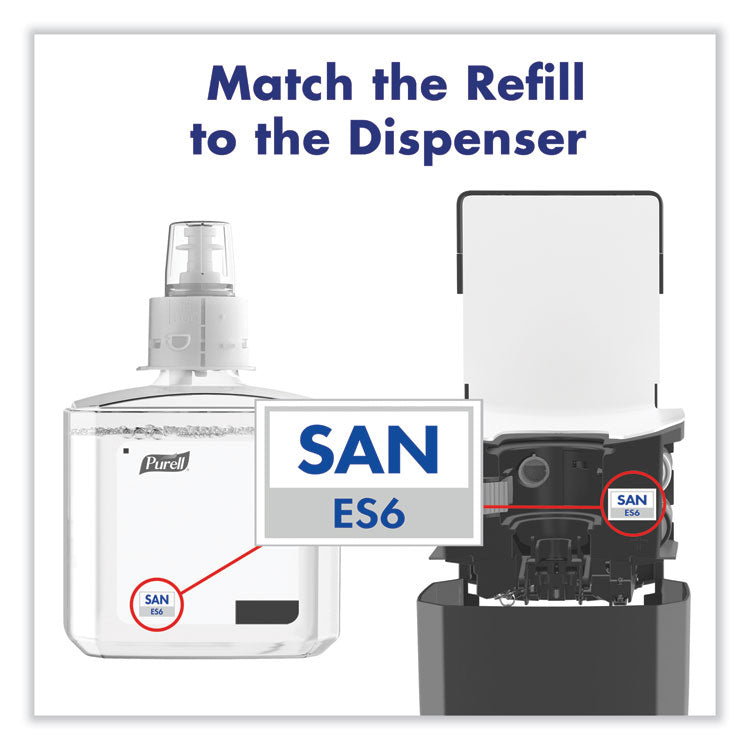 ES6 Touch Free Hand Sanitizer Dispenser, 1,200 mL, 5.25 x 8.56 x 12.13, Graphite
