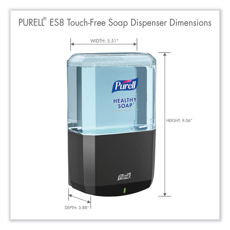 ES8 Soap Touch-Free Dispenser, 1,200 mL, 5.25 x 8.8 x 12.13, Graphite