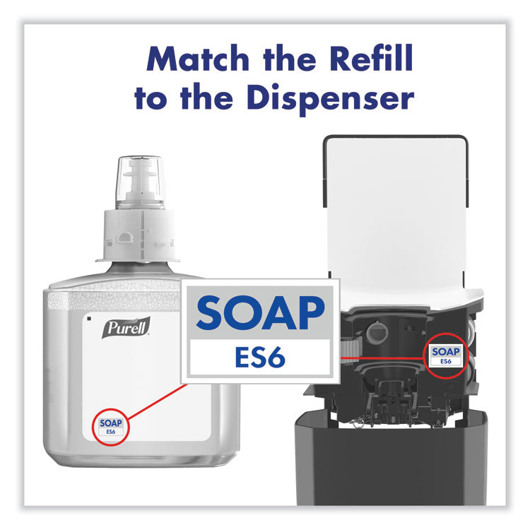 ES6 Soap Touch-Free Dispenser, 1,200 mL, 5.25 x 8.8 x 12.13, Graphite