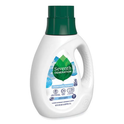 Natural Liquid Laundry Detergent, Fragrance-Free, 45 oz Bottle, 6/Carton