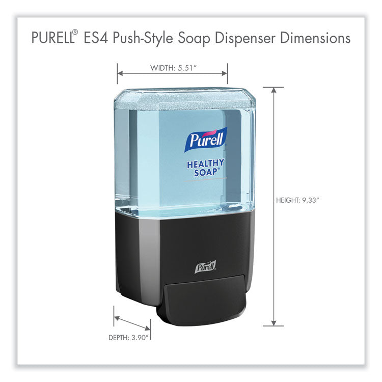 ES4 Soap Push-Style ES4 Dispenser, 1,200 mL, 4.88 x 8.8 x 11.38, Graphite