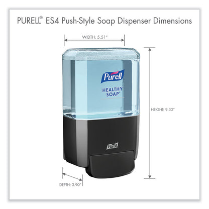 ES4 Soap Push-Style ES4 Dispenser, 1,200 mL, 4.88 x 8.8 x 11.38, Graphite