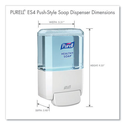 ES4 Soap Push-Style ES4 Dispenser, 1,200 mL, 4.88 x 8.8 x 11.38, White