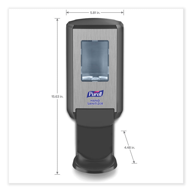 CS4 Hand Sanitizer Dispenser, 1,200 mL, 4.88 x 8.19 x 11.38, Graphite