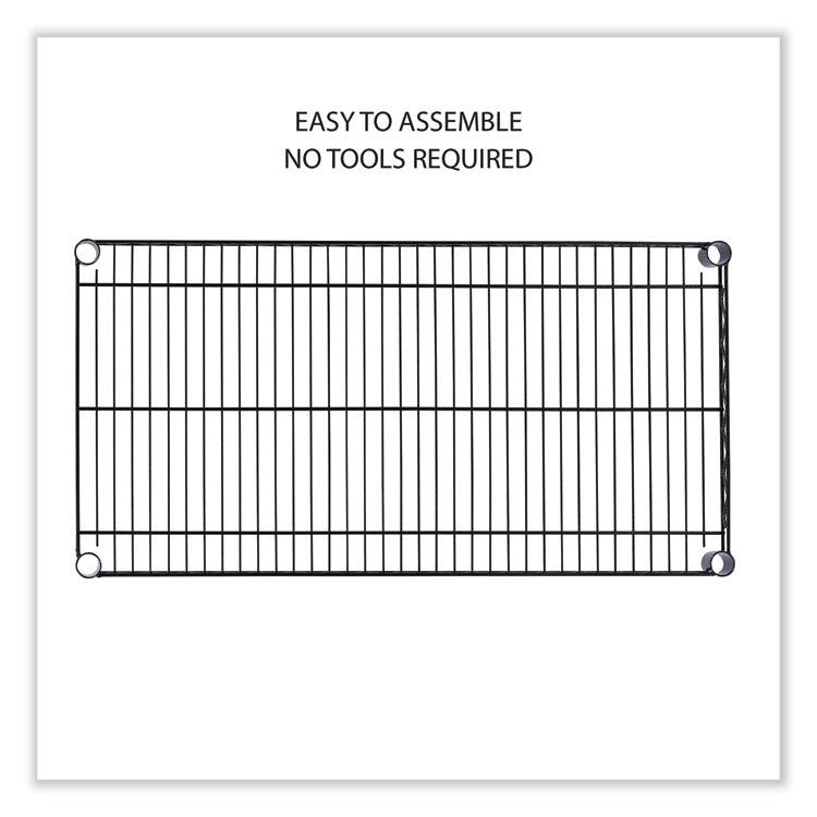 5-Shelf Wire Shelving Kit with Casters and Shelf Liners, 36w x 18d x 72h, Black Anthracite
