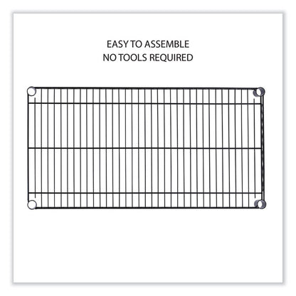 5-Shelf Wire Shelving Kit with Casters and Shelf Liners, 36w x 18d x 72h, Black Anthracite