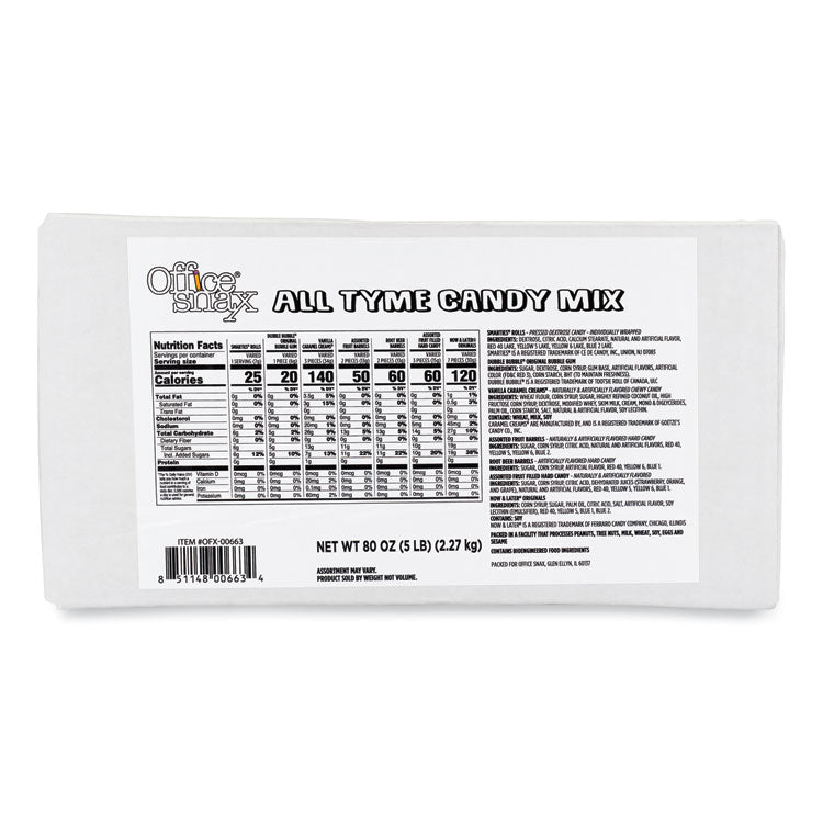 Candy Assortments, All Tyme Candy Mix, 5 lb Carton