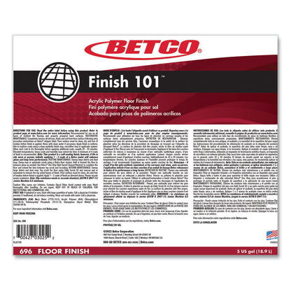 Finish 101 Floor Finish,  5 gal Bag-in-Box