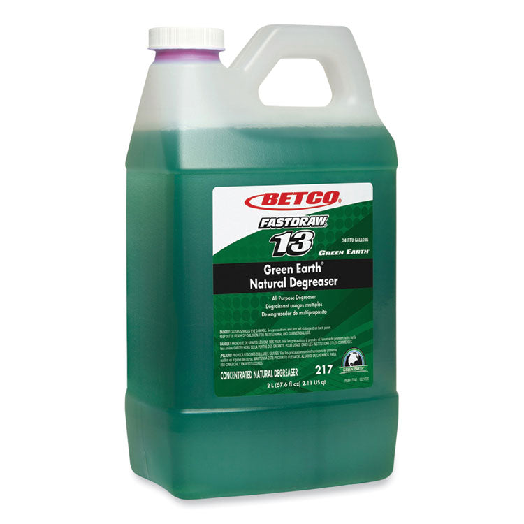 Green Earth Natural FastDraw Degreaser, 2 L Bottle, 4/Carton