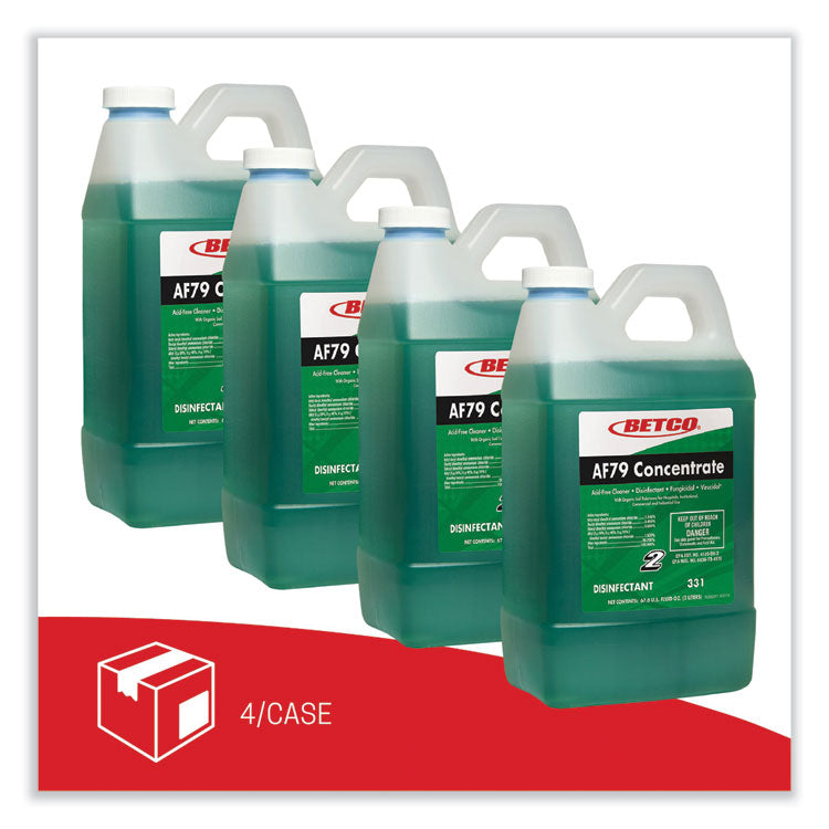 AF79 Acid-Free FastDraw Bathroom Cleaner Concentrate, Ocean Breeze Scent, 2 L Bottle, 4/Carton