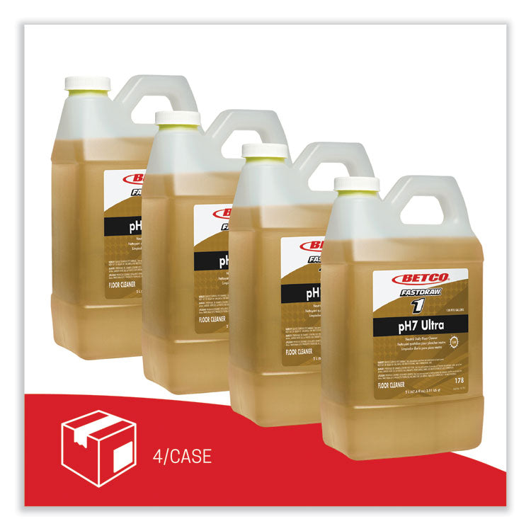 pH7 Ultra Neutral FastDraw Cleaner, Lemon Scent, 2 L Bottle, 4/Carton