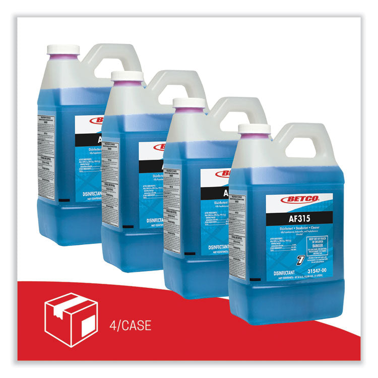 AF315 FastDraw Disinfectant Cleaner, Citrus Floral Scent, 2 L Bottle, 4/Carton