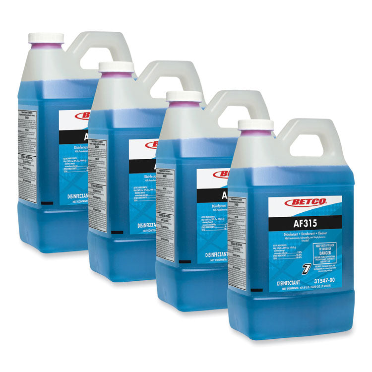 AF315 FastDraw Disinfectant Cleaner, Citrus Floral Scent, 2 L Bottle, 4/Carton