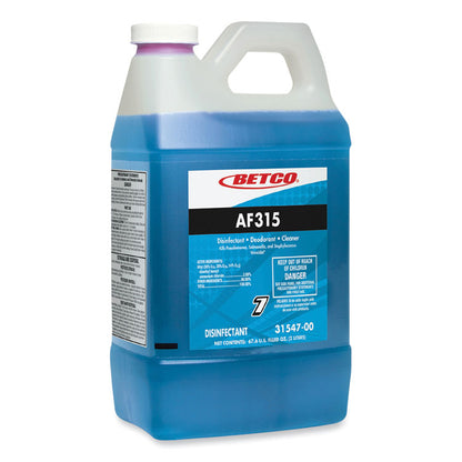 AF315 FastDraw Disinfectant Cleaner, Citrus Floral Scent, 2 L Bottle, 4/Carton