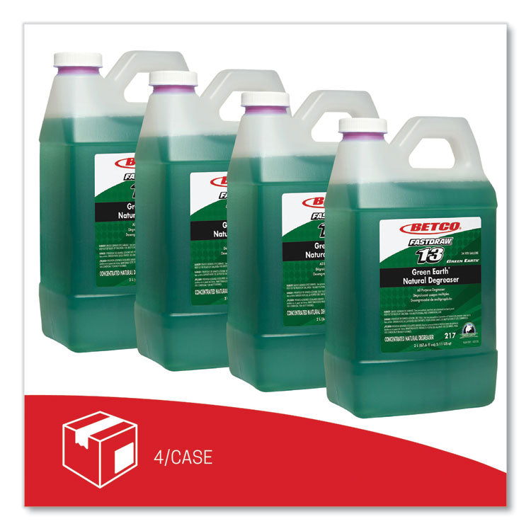 Green Earth Natural FastDraw Degreaser, 2 L Bottle, 4/Carton