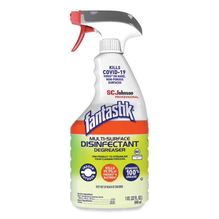Multi-Surface Disinfectant Degreaser, Herbal Scent, 32 oz Spray Bottle, 8/Carton