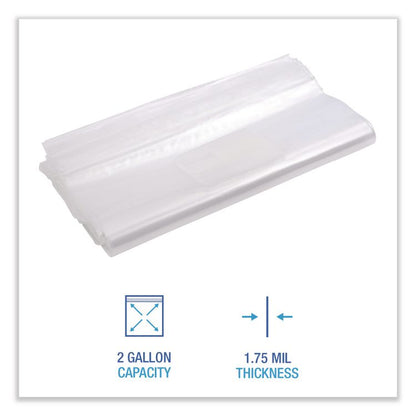 Reclosable Food Storage Bags, 2 gal, 1.75 mil, 13" x 15", Clear, 100/Box