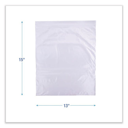 Reclosable Freezer Storage Bags, 2 gal, 2.7 mil, 13" x 15", Clear, 100/Box
