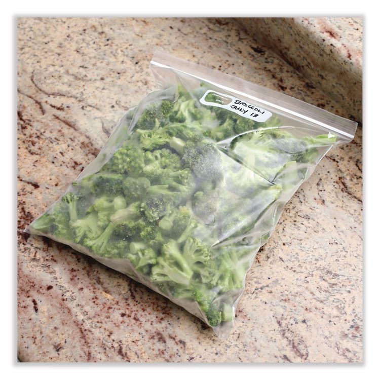 Reclosable Freezer Storage Bags, 2 gal, 2.7 mil, 13" x 15", Clear, 100/Box