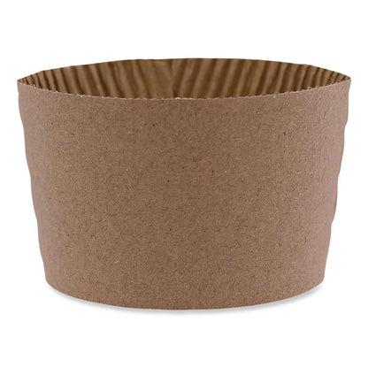 Cup Sleeves, Fits 10 oz to 20 oz Hot Cups, Kraft, 1,200/Carton