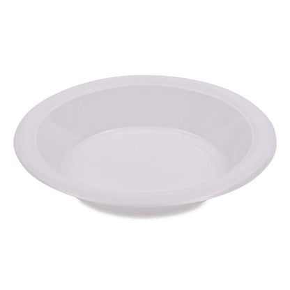 Hi-Impact Plastic Dinnerware, Bowl, 10 oz to 12 oz, White, 1,000/Carton