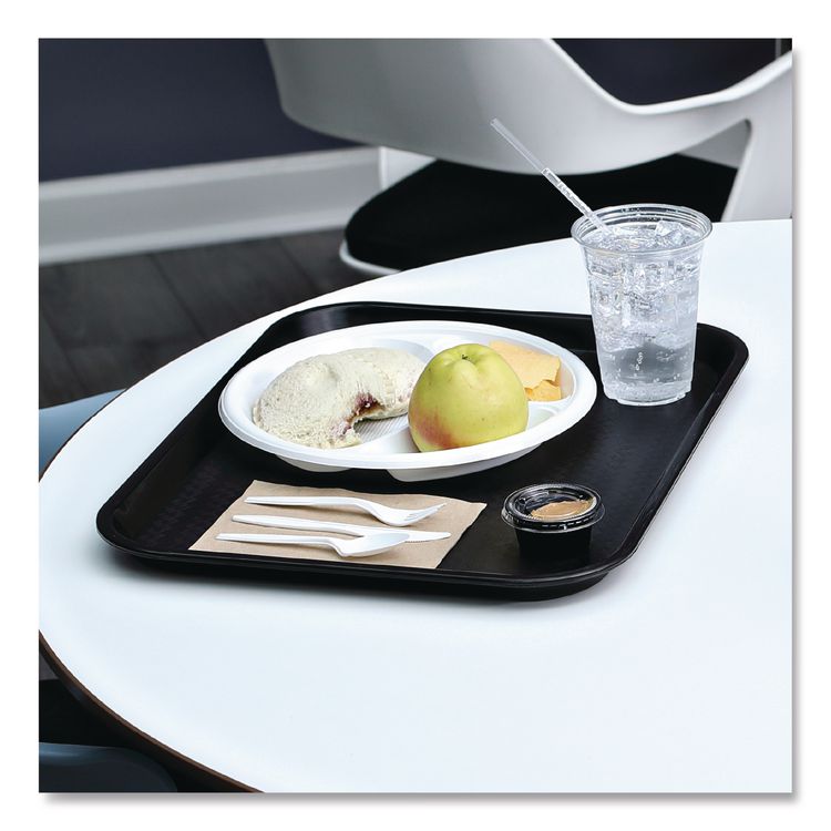 Four-Piece Cutlery Kit, Heavyweight, Fork/Knife/Napkin/Spoon, Plastic, White, 250/Carton