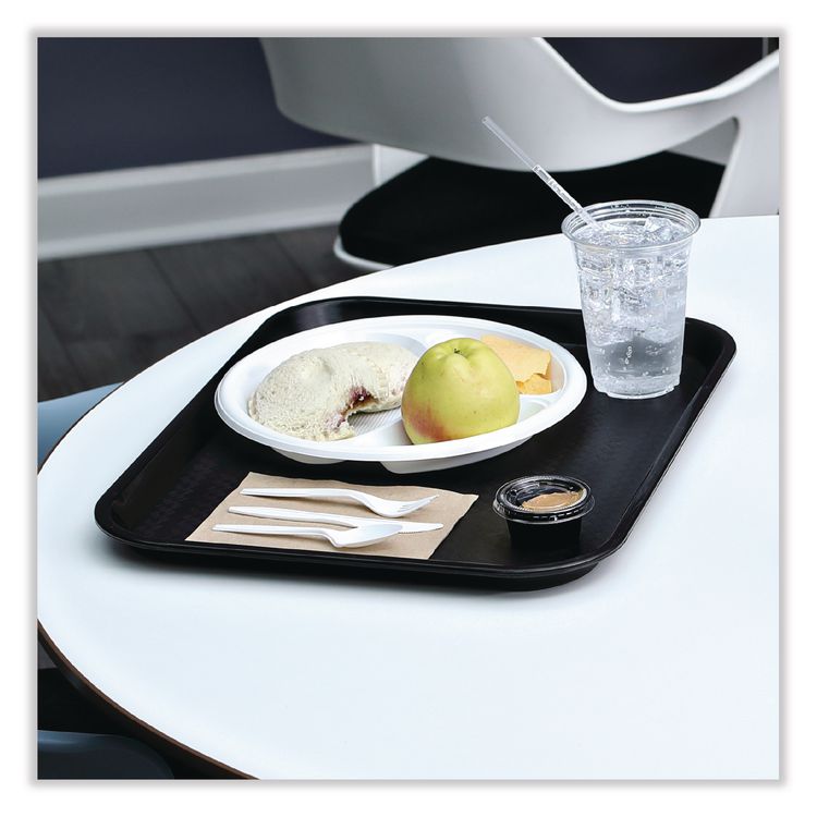 Six-Piece Cutlery Kit, Heavyweight, Fork/Knife/Napkin/Pepper/Salt/Spoon, Plastic, White, 250/Carton