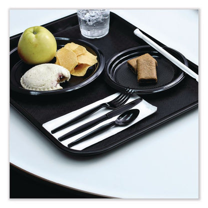 Heavyweight Wrapped Polystyrene Cutlery, Fork, Plastic, Black, 1,000/Carton