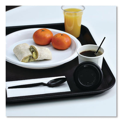 Hot Cup Lids, Fits 8 oz Hot Cup, Plastic, Black, 1,000/Carton