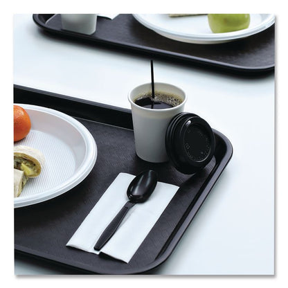 Hot Cup Lids, Fits 8 oz Hot Cup, Plastic, Black, 1,000/Carton
