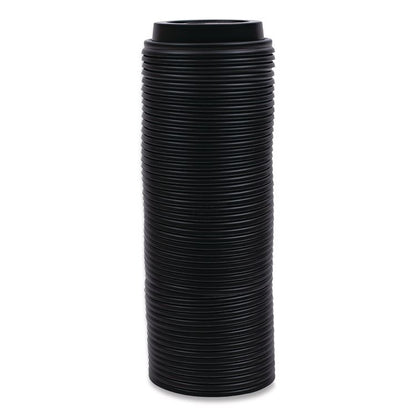 Hot Cup Lids, Fits 8 oz Hot Cup, Plastic, Black, 1,000/Carton