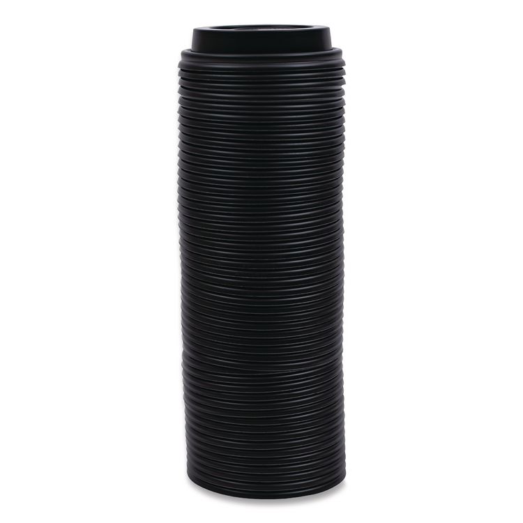 Hot Cup Lids, Fits 10 oz to 20 oz Hot Cup, Plastic, Black, 1,000/Carton