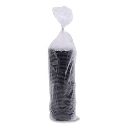 Hot Cup Lids, Fits 10 oz to 20 oz Hot Cup, Plastic, Black, 1,000/Carton