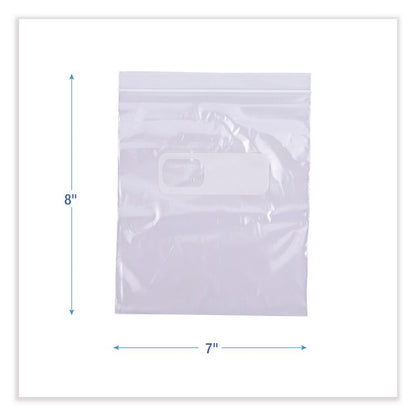 Reclosable Food Storage Bags, Quart, 1.75 mil, 7" x 8", Clear, 500/Box