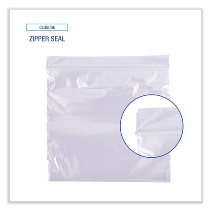 Reclosable Food Storage Bags, Sandwich, 1.15 mil, 6.5" x 5.89", Clear, 500/Box