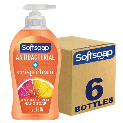 Antibacterial Hand Soap, Crisp Clean Scent, 11.25 oz, 6/Carton