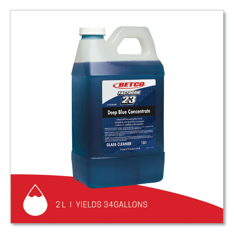 Deep Blue FastDraw Glass and Surface Cleaner, 2 L Bottle, 4/Carton
