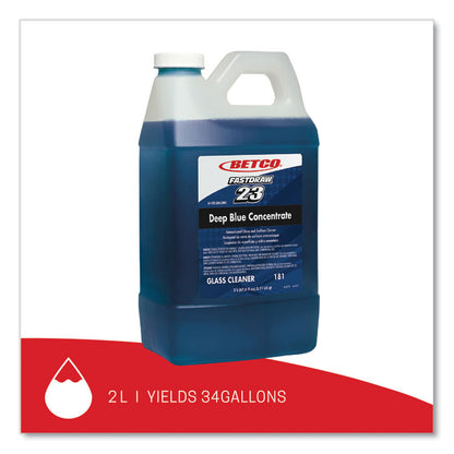 Deep Blue FastDraw Glass and Surface Cleaner, 2 L Bottle, 4/Carton