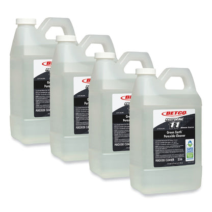 Green Earth FastDraw Peroxide Cleaner, Fresh Mint Scent, 2 L Bottle, 4/Carton