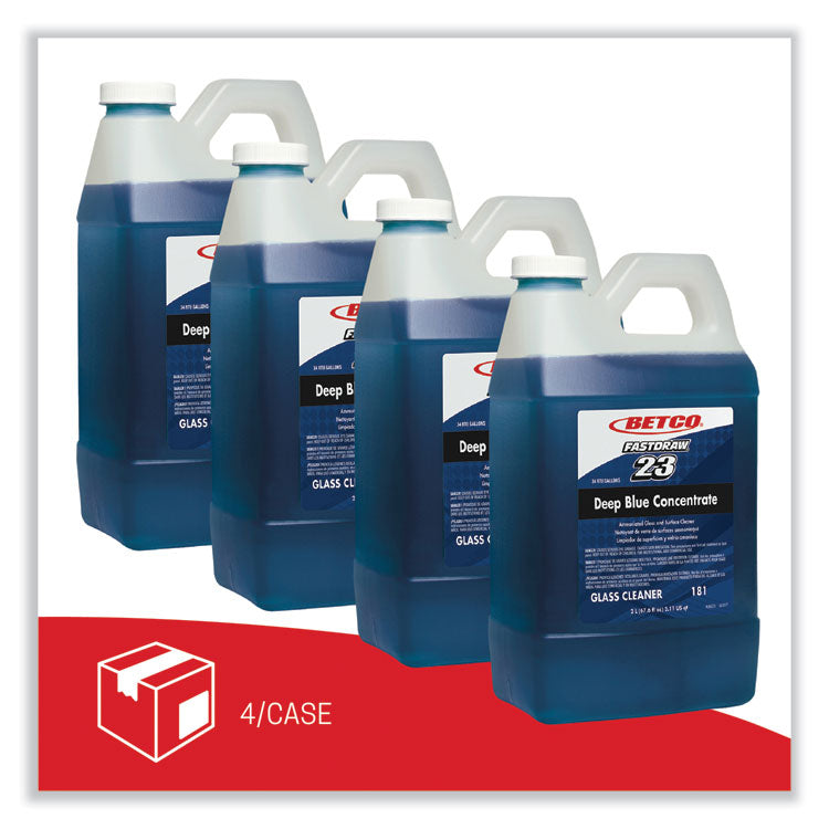 Deep Blue FastDraw Glass and Surface Cleaner, 2 L Bottle, 4/Carton