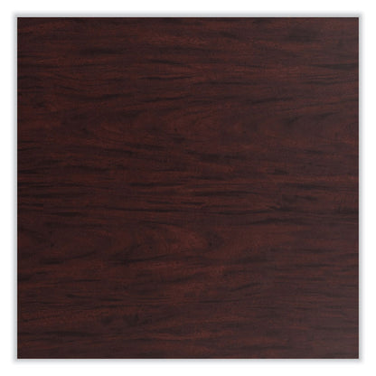 Cafe Table, 36w x 36d x 36h, Square Top/Round Base, Mahogany Top, Black Base
