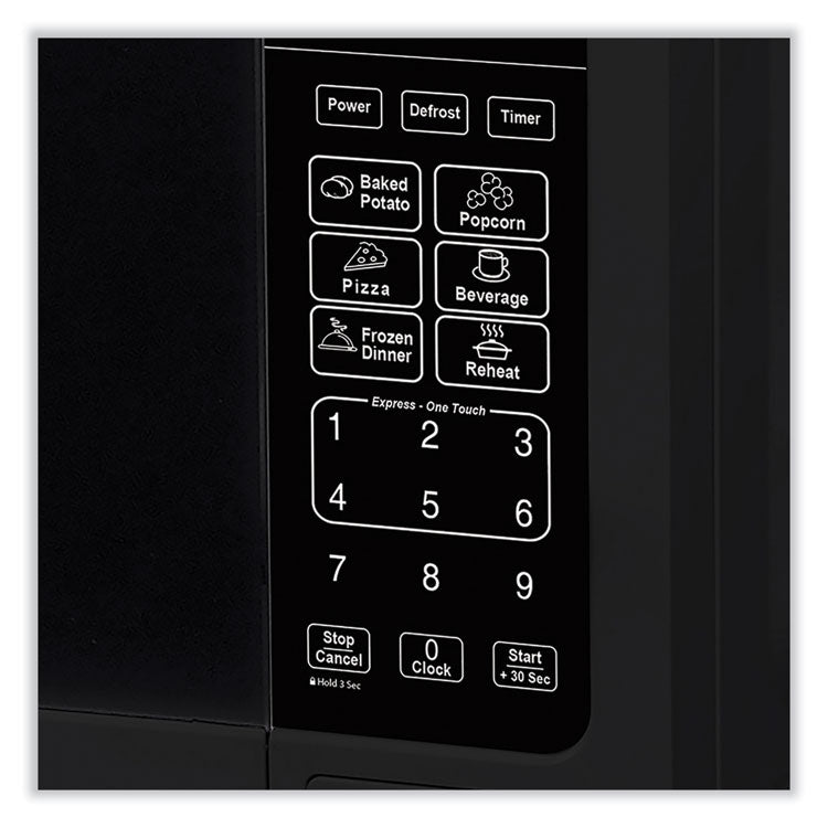 0.7 cu ft Microwave Oven, 700 W, Black