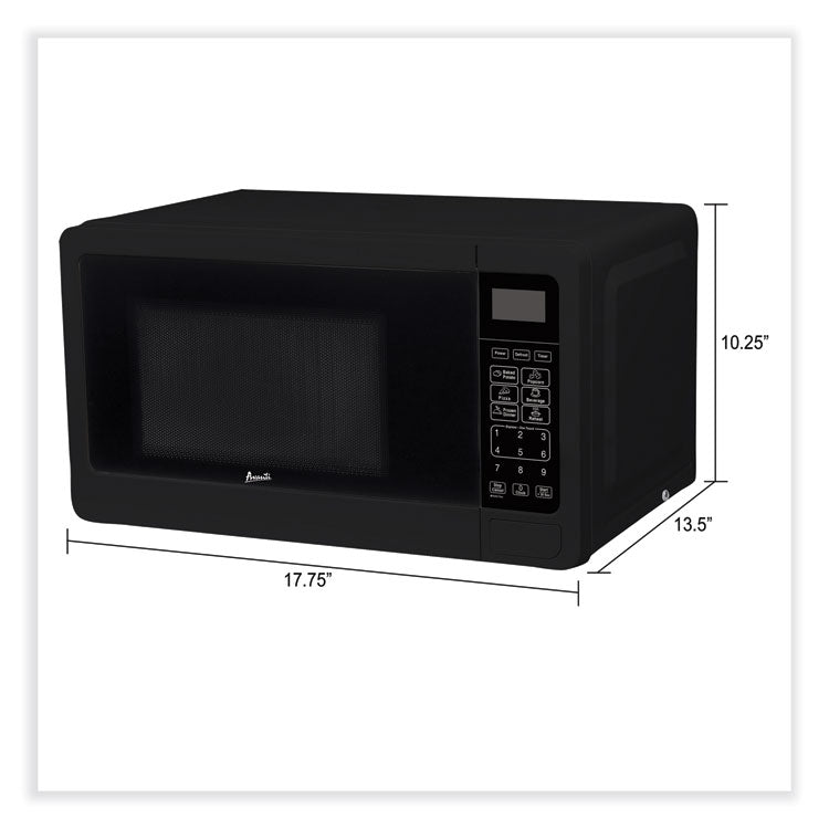 0.7 cu ft Microwave Oven, 700 W, Black