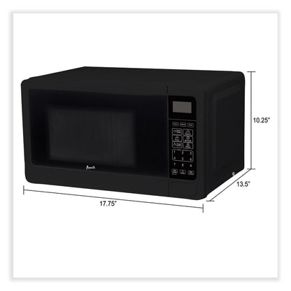0.7 cu ft Microwave Oven, 700 W, Black