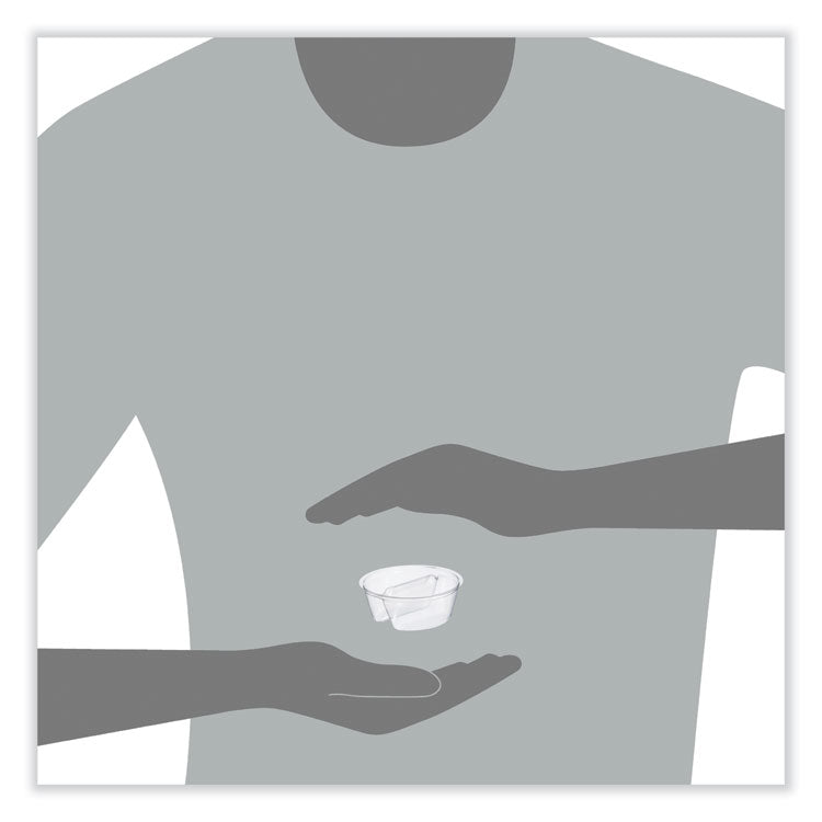 Plastic Cup Insert, 3.5 oz, 3.6" Diameter x 1.3" h, Clear, 1,000/Carton
