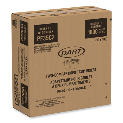 Plastic Cup Insert, 3.5 oz, 3.6" Diameter x 1.3" h, Clear, 1,000/Carton
