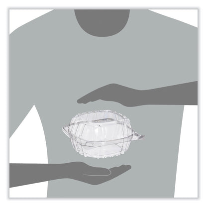 ClearSeal Hinged-Lid Plastic Containers, 5.86 x 3.11, Clear, Plastic, 500/Carton