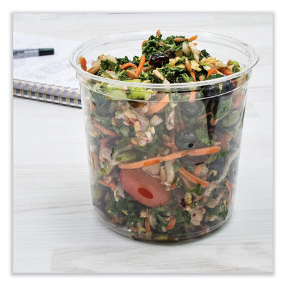Microgourmet Plastic Deli Container, 24 oz, 4.7" Diameter x 4.18" h, Translucent, 500/Carton